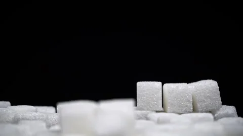 Time Lapse Sugar Cubes Line Up in a Tower Video stock 263801782