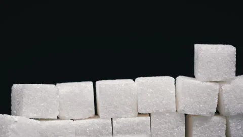 Time Lapse Sugar Cubes Line Up in a Tower Stock Footage 265004272