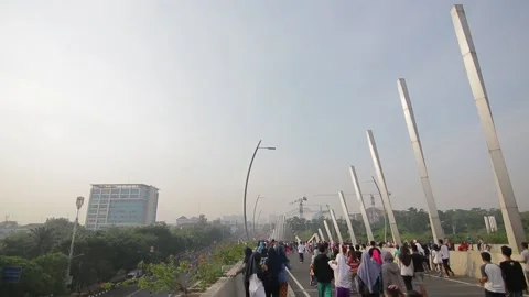 Time Lapse, Sumarecon, Land Marks of the City of Bekasi, West Java, Indonesia Stock Footage 209795077