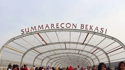 Time Lapse, Sumarecon, Land Marks of the City of Bekasi, West Java, Indonesia Stock Footage 209795079