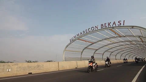 Time Lapse, Sumarecon, Land Marks of the City of Bekasi, West Java, Indonesia Stock Footage 209795305