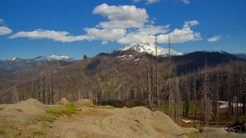 Time lapse of summer clouds forming over summit of Mt. Jefferson, Oregon Видео 328881130