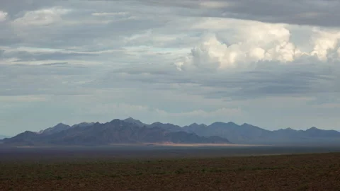 Time lapse of summer clouds over the La Posa Plains in the Sonoran Desert Stock Footage 158455130