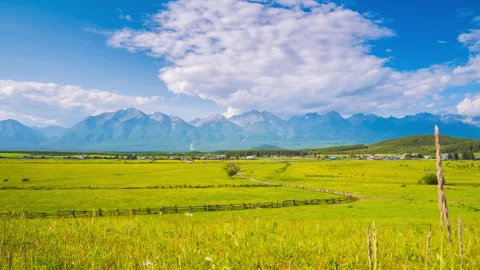 Time lapse. Summer mountain landscape during the day Stock Footage 312135442