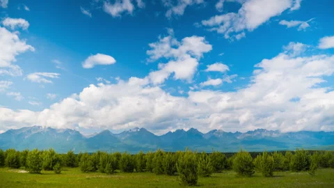 Time lapse. Summer mountain landscape during the day Stock Footage 312135448