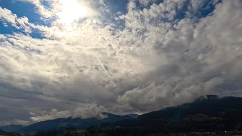 Time lapse of sun and storm clouds Stock Footage 316893051