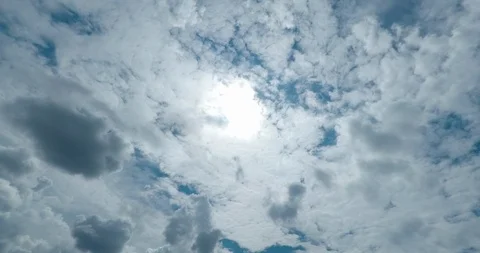 Time lapse of sun behind slightly skies Stock Footage 124006046