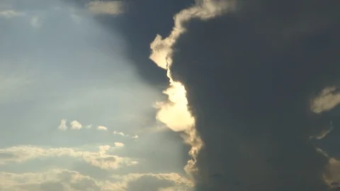 Time lapse. the sun is breaking through the clouds Stock Footage 93936561