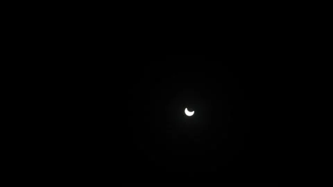 Time lapse of a sun during solar eclipse in india Stock Footage 133289717
