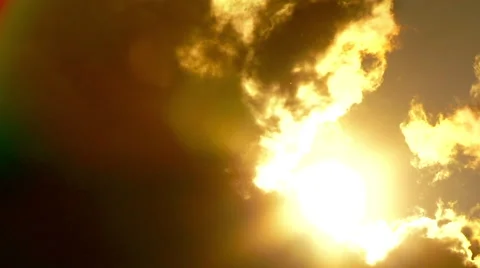 Time lapse of sun going behind clouds Stock Footage 40466038