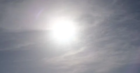 Time-lapse of the sun moving through the clouds Stock Footage 157328754