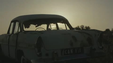 Time lapse Sun Old Car Stock Footage 11625002