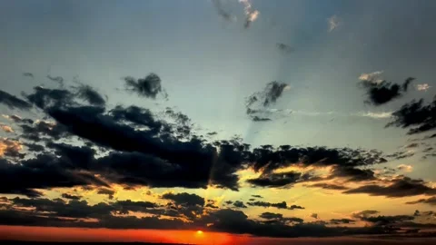 Time Lapse Of Sun Rays Breaking Through Dramatic Clouds Stock Footage 339172226