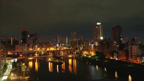 Time lapse sun rise new day Tokyo Megalopolis millions, skyline video game Stock Footage 80419298