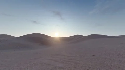 Time-lapse of the sun rising over the desolate desert Video stock 311056971
