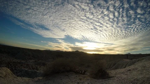 Time-lapse of the Sun Setting In Red Rock Canyon Stock Footage 101673742