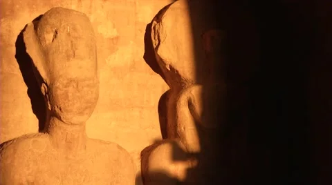 Time lapse of Sun Shining on Ancient Egyptian Statues Video stock 43841809