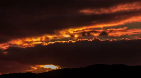 Time Lapse - Sun Shining through Clouds Stock Footage 65202053