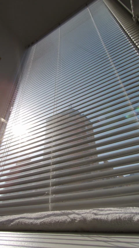 Time lapse sun shining through blinds 動画素材 265956427