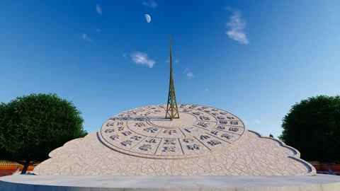 Time lapse sundial time change time lapse Stock Footage 288094013