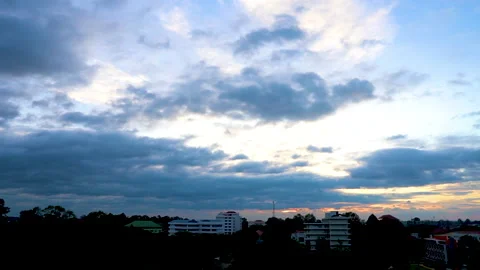 Time-lapse sunlight and clouds on landscape insunset time. Video stock 142935622