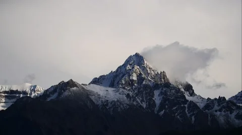 Time lapse of sunlight dancing across the face of a mountain in Colorado while o Stock Footage 55833935