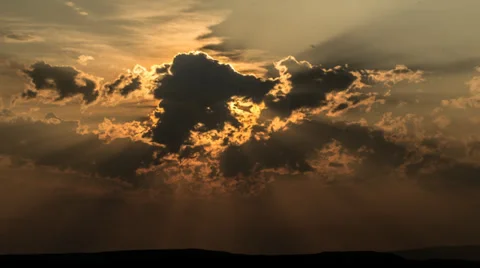 TIME LAPSE SUNRAYS SUNSET Stock Footage 32354692