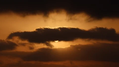 Time lapse of sunrise and clouds on Fuerteventura Stock Footage 102153394