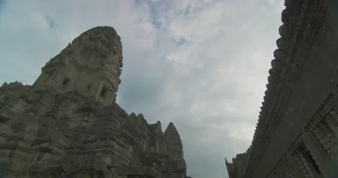 Time Lapse of A Sunrise at Angkor Wat Temple in Siem Reap, Cambodia. Stock Footage 149014107