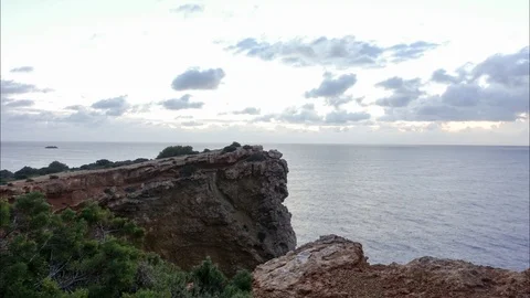 Time lapse at a sunrise at Cape Martinet Stock Footage 104060253