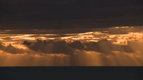 Time lapse sunrise clouds over the the ocean Stock Footage 43864470