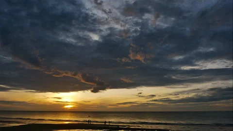 Time-lapse sunrise cloudscape tropical weather, colorful sky, and rain clou.. Stock Footage 249089759