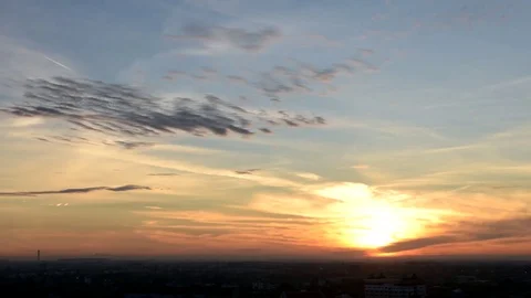 Time lapse sunrise with cloudy sky on morning Stock Footage 82076070