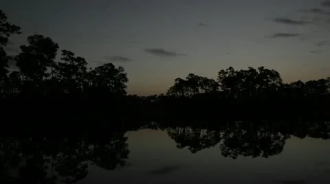 Time lapse of sunrise in Everglades National Park, Florida Stock Footage