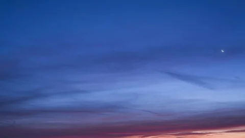 Time lapse of sunrise gradient sky with little moon Stock Footage 123535730