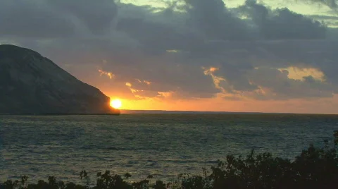 Time Lapse Sunrise Hawaii 503 Stock Footage