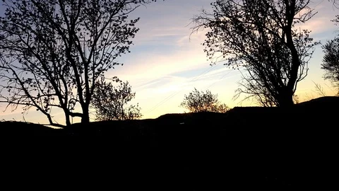Time lapse of a sunrise in Morella Stock-Footage 104618981