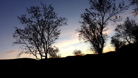 Time lapse of a sunrise in Morella Stock Footage 104621277
