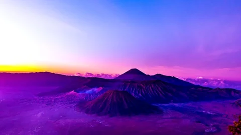Time lapse Sunrise at Mount Bromo. Stock Footage 95886050