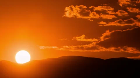 Time Lapse - Sunrise from Mountain Rage with Beautiful Clouds Stock Footage 66859956