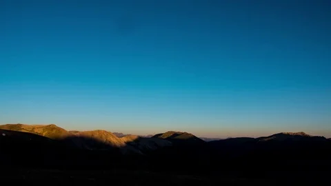 Time lapse of sunrise in the mountains Stock Footage 76592671