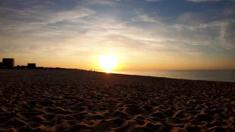 Time lapse sunrise over the black sea in Odessa Stock Footage 164620069