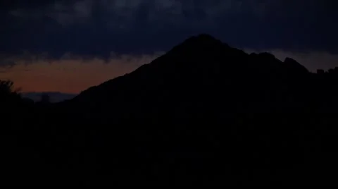 Time Lapse of Sunrise over Camelback Mountain in Phoenix Arizona Stock Footage 63176605