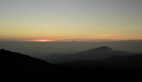 Time lapse, sunrise over mountain Stock Footage 43161883