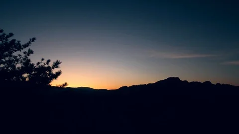 Time lapse at sunrise over mountain Stock Footage 103087280