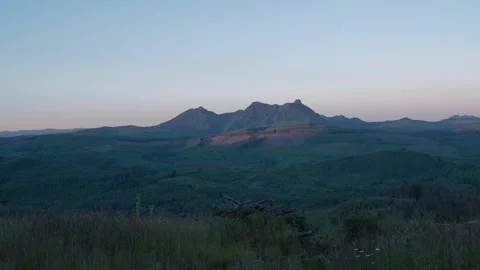 Time Lapse of Sunrise over Mountains Stock Footage 341367584