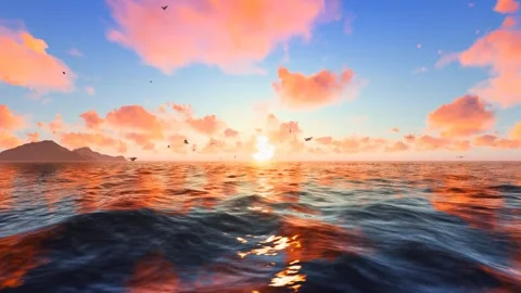 Time-lapse of sunrise over the ocean Stock Footage 328389778