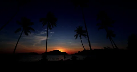 Time lapse of sunrise over Phuket Island.Sun, sand, coast, holiday paradise Stock Footage 295632191