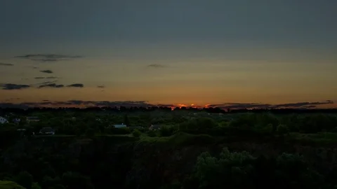 Time lapse of sunrise over the valley Stock Footage 71246700