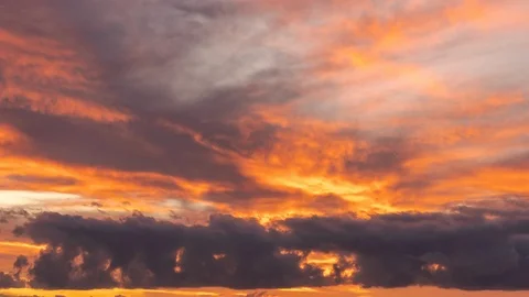 Time lapse sunrise, red clouds Stock Footage 125937628